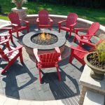 firepit in paved patio